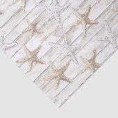 Papier Mousseline Mariage à l'étoile de mer sur la plage de l'océan (Détail)