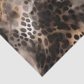 Papier Mousseline Mariage Animalier Noir Crème Léopard (Détail)