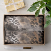 Papier Mousseline Mariage Animalier Noir Crème Léopard (Cadeau)