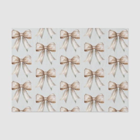 Papier Mousseline Mariage au ruban vert blanc or rustique romantique (Recto)