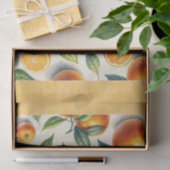 Papier Mousseline Mariage aux feuilles d'orange agrumes à l'aquarell (Cadeau)