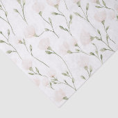 Papier Mousseline Mariage Blush Rose Fleurie (Détail)