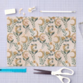 Papier Mousseline Mariage Bohème Champêtre Lune Rose Tendue (Artisanat)