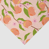 Papier Mousseline Mariage Bohème de Couple de Fruits de Pêche Estiva (Détail)