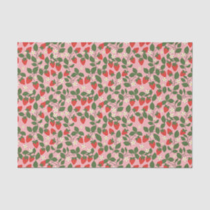 Papier Mousseline Mariage Bohème Vintage Rose Fraise d'Été