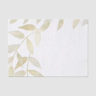 Papier Mousseline Mariage botanique russe moderne en or doré Feuille