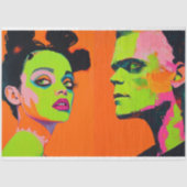 Papier Mousseline Mariage Bride de Frankenstein Decoupage  (Recto)