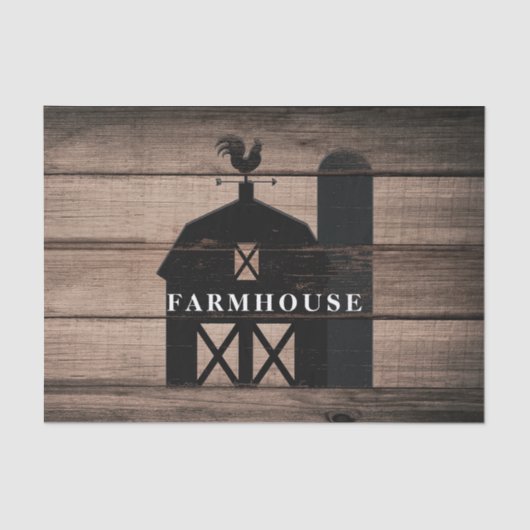 Papier Mousseline Mariage campagnard rustique Patiné en bois noir (Recto)