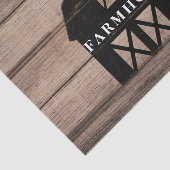 Papier Mousseline Mariage campagnard rustique Patiné en bois noir (Détail)