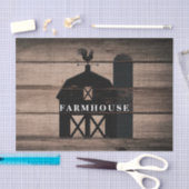 Papier Mousseline Mariage campagnard rustique Patiné en bois noir (Artisanat)