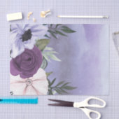 Papier Mousseline Mariage d'aquarelle florale de lavande violette mo (Artisanat)