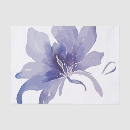 Papier Mousseline Mariage d'aquarelle Iris violet (Recto)