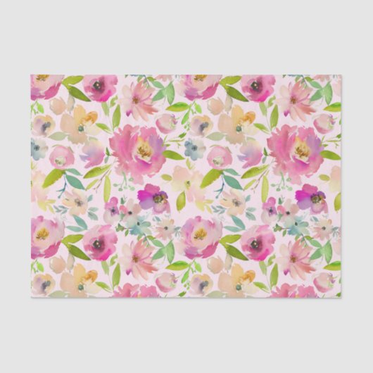 Papier Mousseline Mariage d'aquarelle rose pâle et rose pâle (Recto)