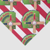 Papier Mousseline Mariage de base-ball 1-TISSUE WRAP (Détail)