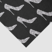Papier Mousseline Mariage de chaussures haute talon en diamant blanc (Détail)
