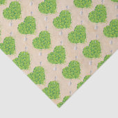 Papier Mousseline Mariage de coeur Shamrock irlandais (Détail)