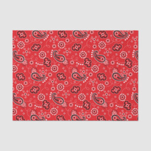 Papier Mousseline Mariage de Country Western Red Paisley