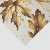 Papier Mousseline Mariage de mariage d'automne beige amande feuilles (Détail)