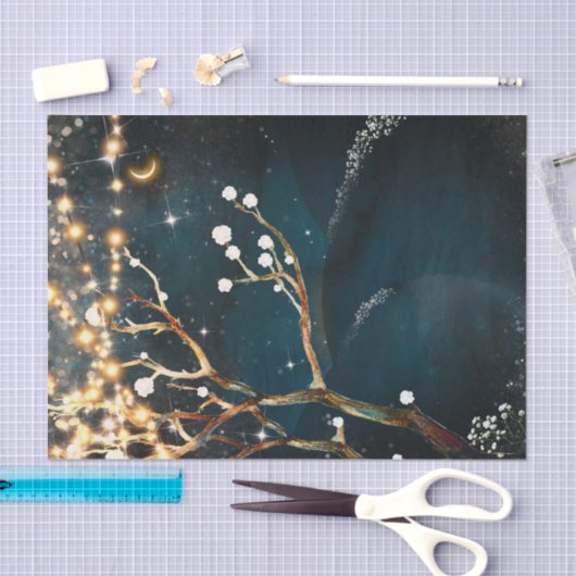 Papier Mousseline Mariage de nuit étoilé (Artisanat)