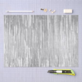 Papier Mousseline Mariage de rayures argentées Glam (Artisanat)