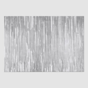 Papier Mousseline Mariage de rayures argentées Glam