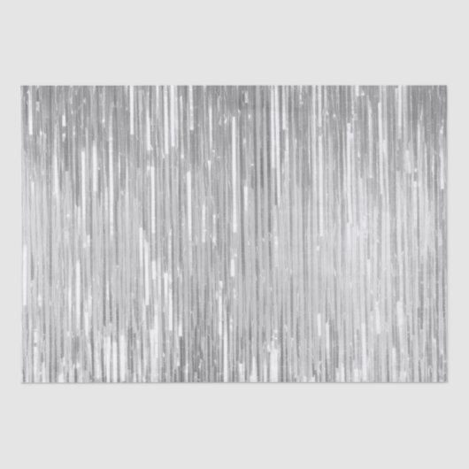 Papier Mousseline Mariage de rayures argentées Glam (Recto)