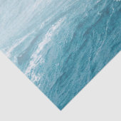 Papier Mousseline Mariage d'été au bord de la mer bleue ondulée ombr (Détail)