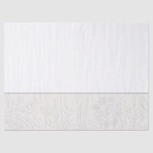 Papier Mousseline Mariage élégant Artisan Floral Nuetral envelopper