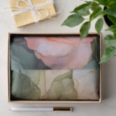 Papier Mousseline Mariage Fleur Rose Pêche (Cadeau)