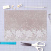 Papier Mousseline Mariage Fleurie de Rose Romantique Rose Clair Blan (Artisanat)