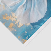 Papier Mousseline Mariage floral blanc et or découpage (Détail)