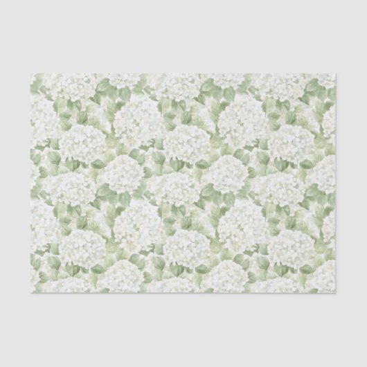 Papier Mousseline Mariage Floral d'Hydrangea Tropical Aloha Plage (Recto)