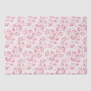 Papier Mousseline Mariage Floral Pailleté Rose Tendré Romantique