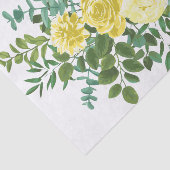 Papier Mousseline Mariage floral Pastel Rose jaune (Détail)