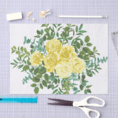Papier Mousseline Mariage floral Pastel Rose jaune (Artisanat)
