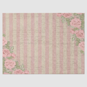 Papier Mousseline Mariage floral rayé chic minable