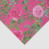 Papier Mousseline Mariage floral rose vif (Détail)