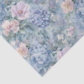 Papier Mousseline Mariage Floral Rose Violet Romantique (Détail)