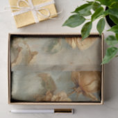 Papier Mousseline Mariage Floral Roses Péches Romantiques (Cadeau)