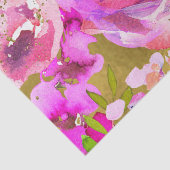 Papier Mousseline Mariage floral vibrant rose et violet (Détail)