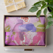 Papier Mousseline Mariage floral vibrant rose et violet (Cadeau)