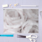 Papier Mousseline Mariage minimal Élégant Roses blancs (Artisanat)