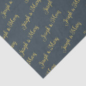 Papier Mousseline Mariage Moderne Gras Charbon et Écriture Script Mo (Détail)