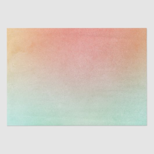 Papier Mousseline Mariage Orange Pêche Menthe (Recto)