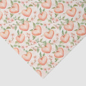 Papier Mousseline Mariage Peach Mint Pretty Heart Fleurs Réception (Détail)