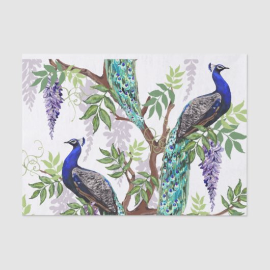 Papier Mousseline Mariage Peacock 10'x15" (Recto)