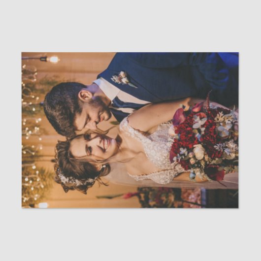 Papier Mousseline Mariage personnalisé Ajoutez votre propre photo im (Recto)