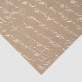 Papier Mousseline Mariage personnalisé dans l'écriture cana Taupe Ti (Détail)