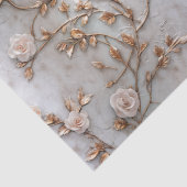Papier Mousseline Mariage Rose blanc gris chic (Détail)