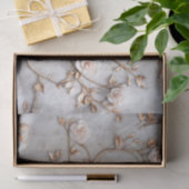 Papier Mousseline Mariage Rose blanc gris chic (Cadeau)